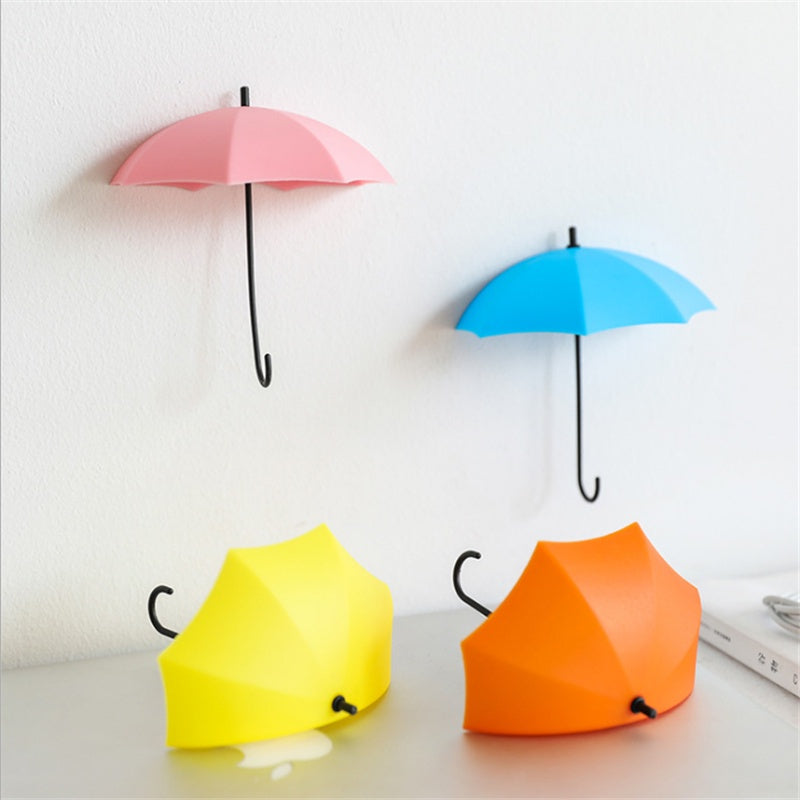 Reusable Umbrella Wall Stickers With Hooks (3-Pack)