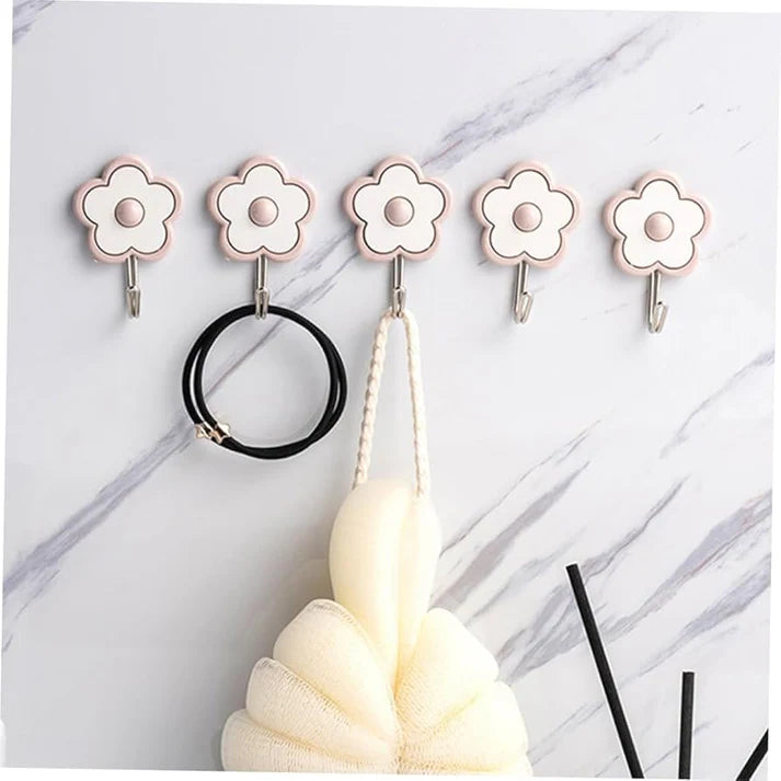 5-Piece Wall Hooks – Flower Shape
