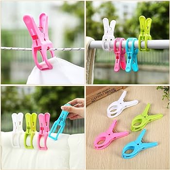 12 Pcs Jumbo Laundry Clips – Strong Hold