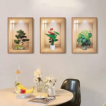 Wooden Flower Craft Stickers (3-Pack)