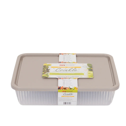 1 Pcs 1.65L Crinkle-Lid Plastic Box
