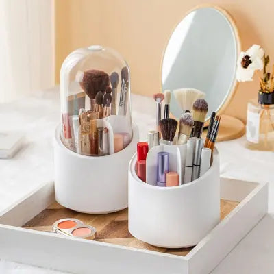 360 Dustproof Capsule Shape Make Up Organizer Box
