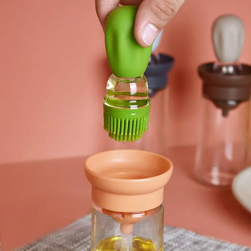 180ml 2-in-1 Glass Oil Dispenser with Brush