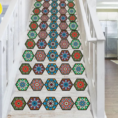 12Pcs Hexagon Tile Stickers
