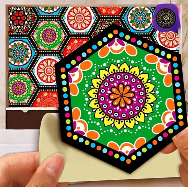 12Pcs Hexagon Tile Stickers
