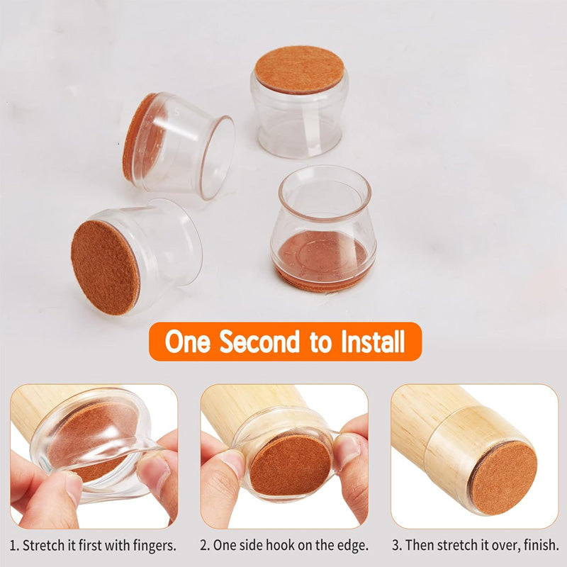 4 Pcs Flexible Silicone Chair Tips