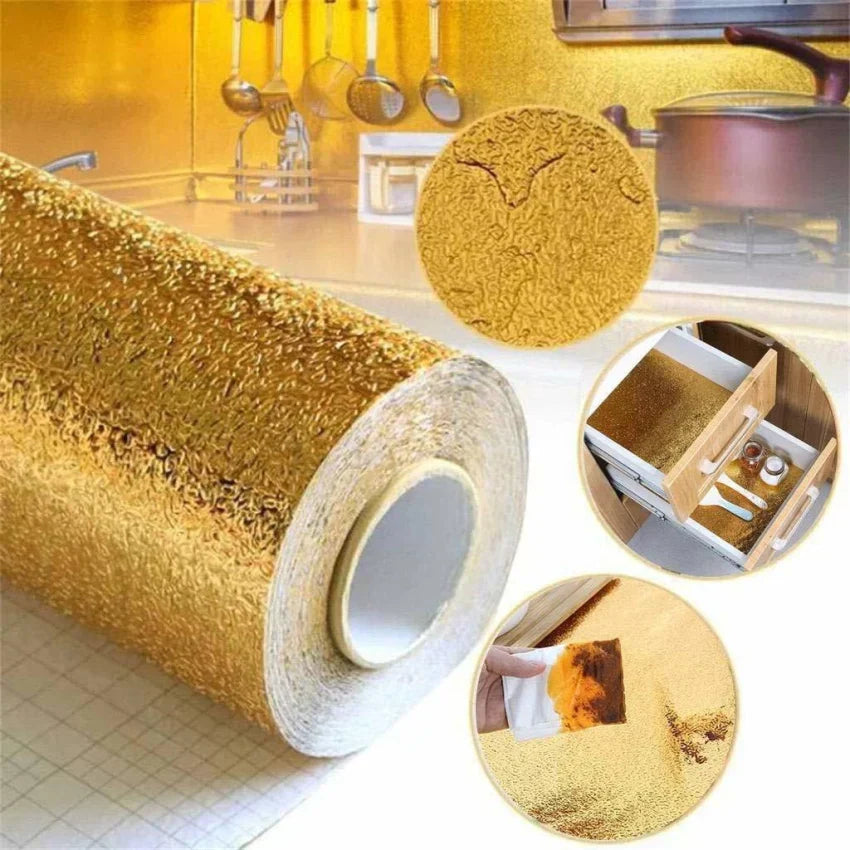 Golden Heatproof Adhesive Foil Sheet (60x200cm)