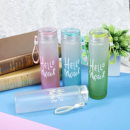 Gradient Colour Glass Water Bottle