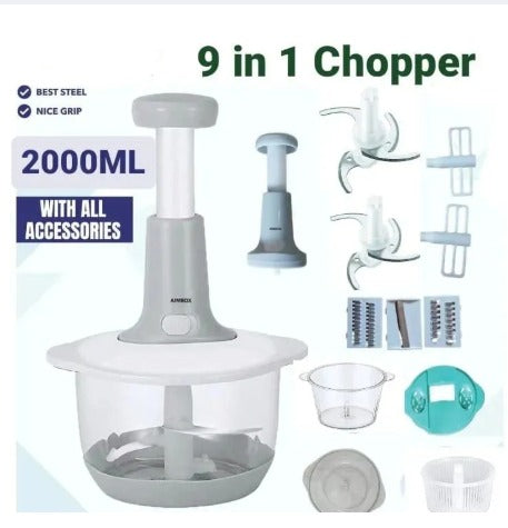 Push Chopper With 9 Functions