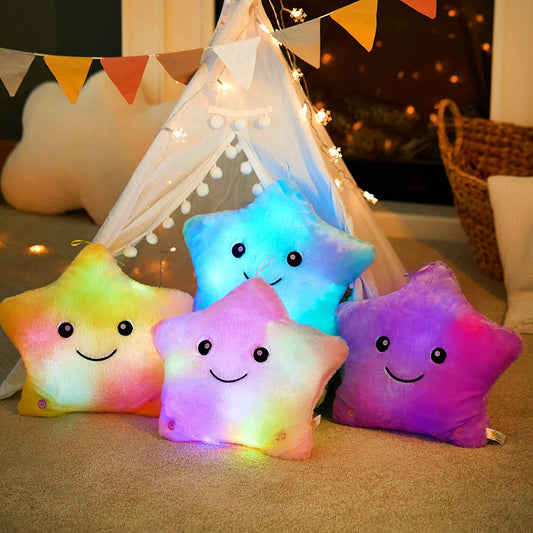 Twinkle LED Lights Star Throw Pillows