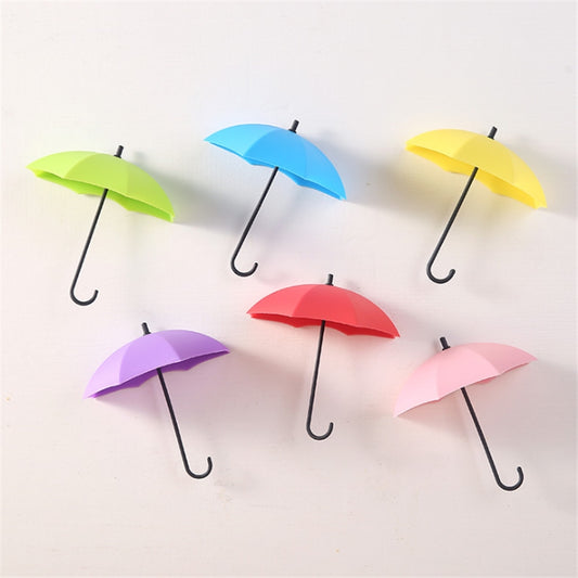 Reusable Umbrella Wall Stickers With Hooks (3-Pack)