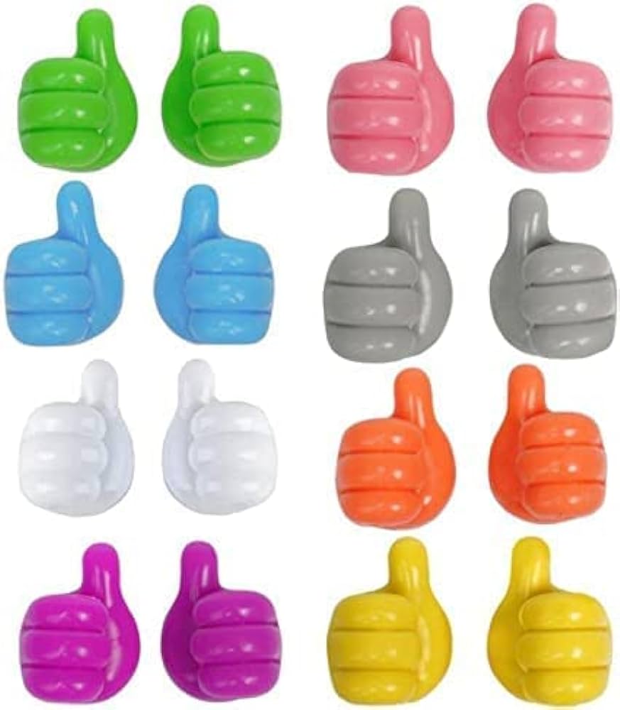 10Pcs Silicone Thumb Wall Hooks