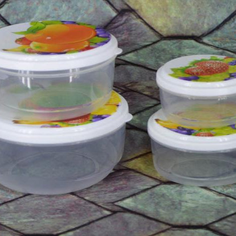 4Pcs Circular Storage Containers