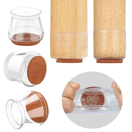 4 Pcs Flexible Silicone Chair Tips
