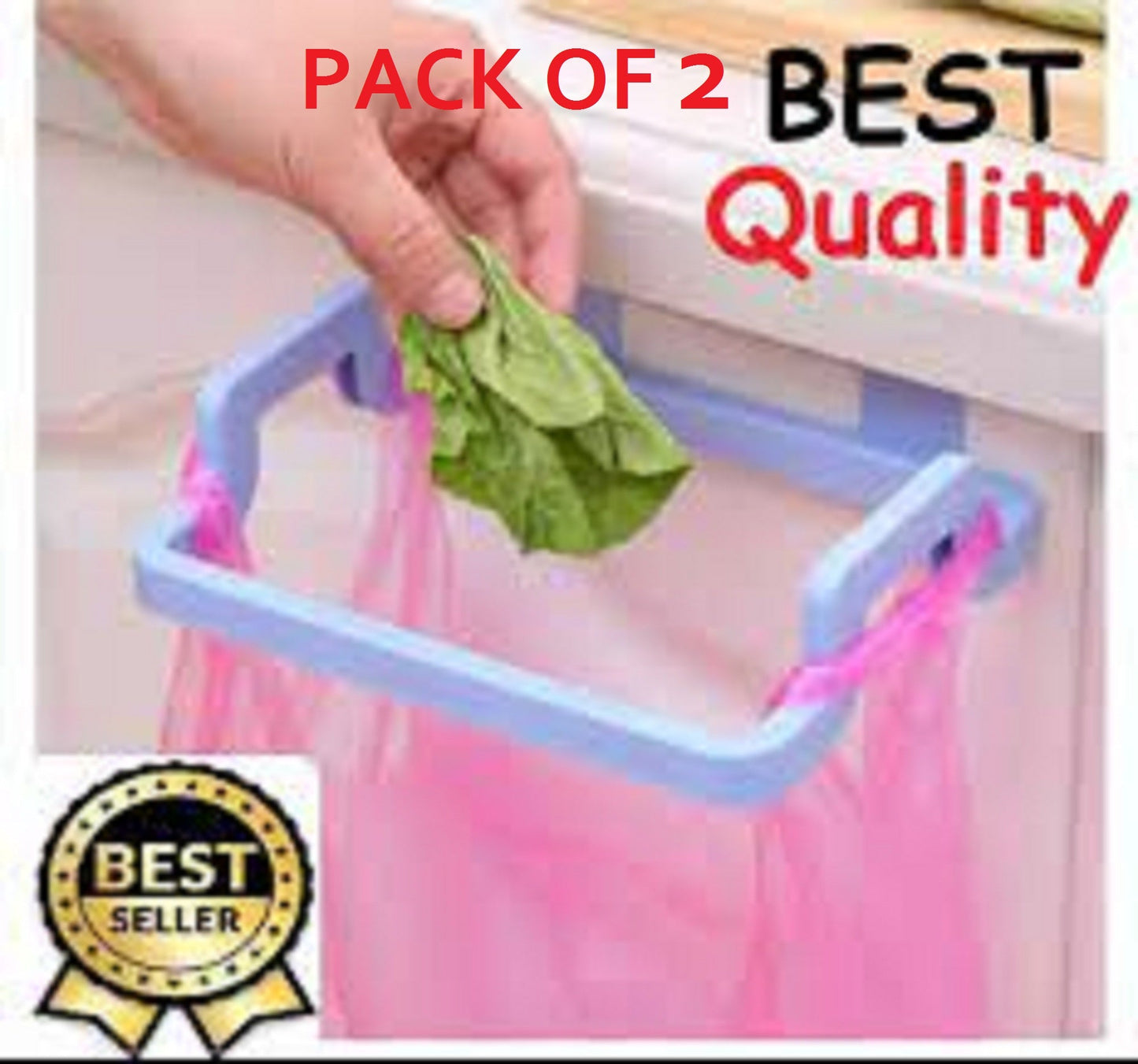 2-Pack Kitchen Drawer Trash Bag Holder