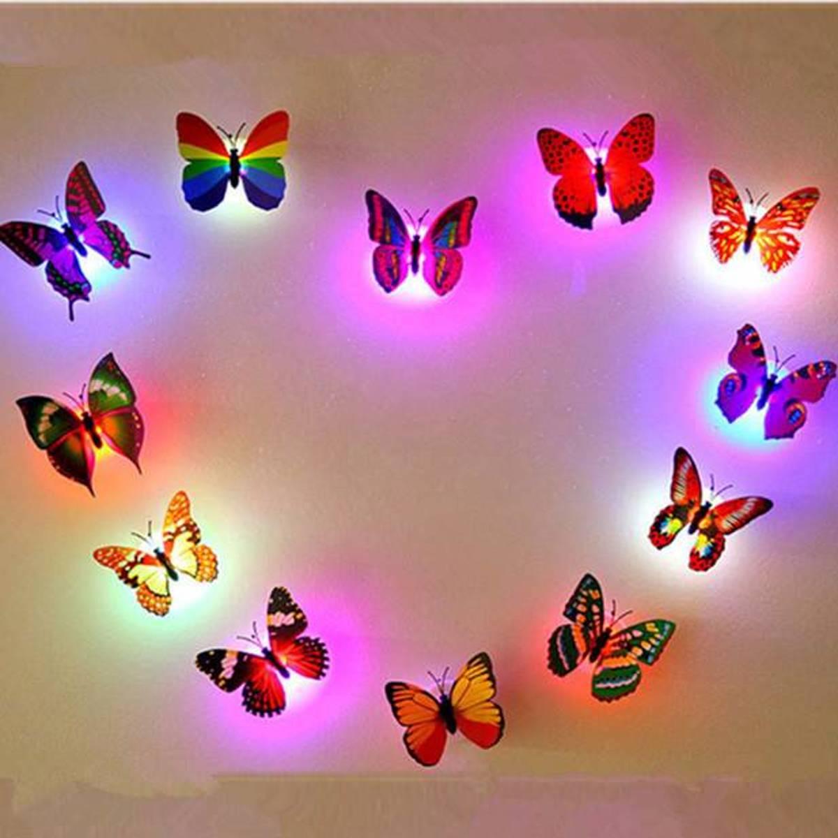 10-Pcs Butterfly LED Night Lights