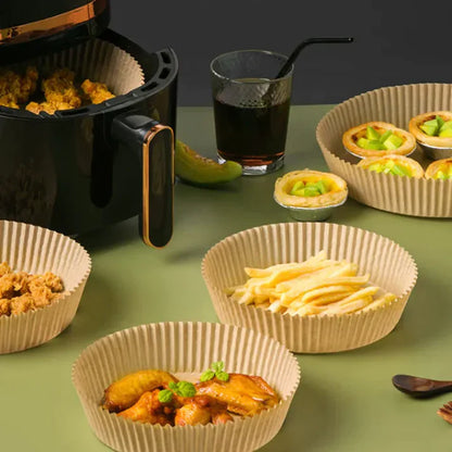 50pcs Air Fryer Liners – Greaseproof & Disposable