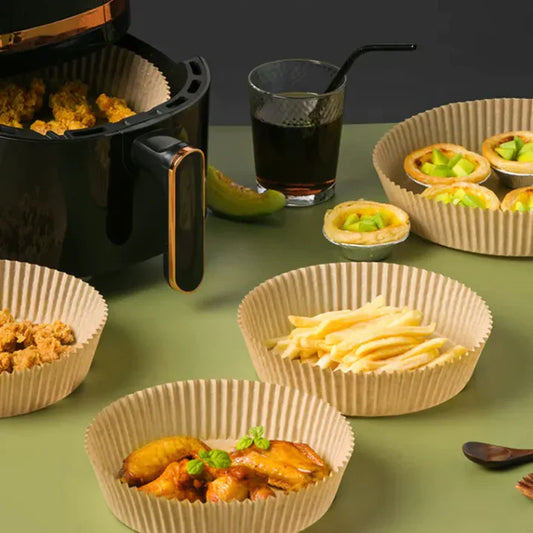 50pcs Air Fryer Liners – Greaseproof & Disposable