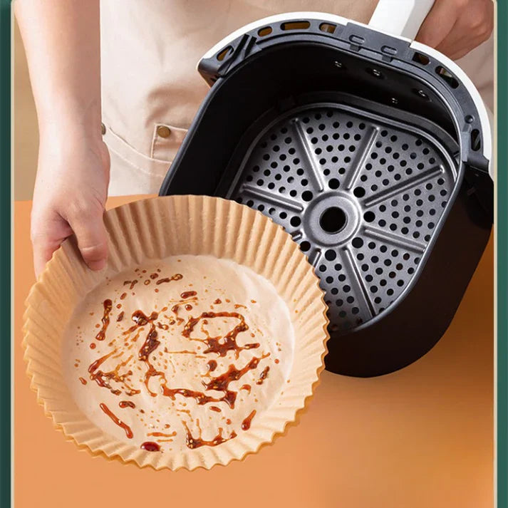 50pcs Air Fryer Liners – Greaseproof & Disposable