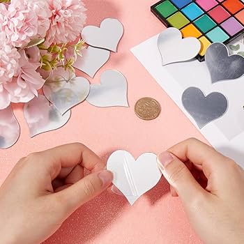 50 Pcs Mini Heart Wall Stickers (1Inch)