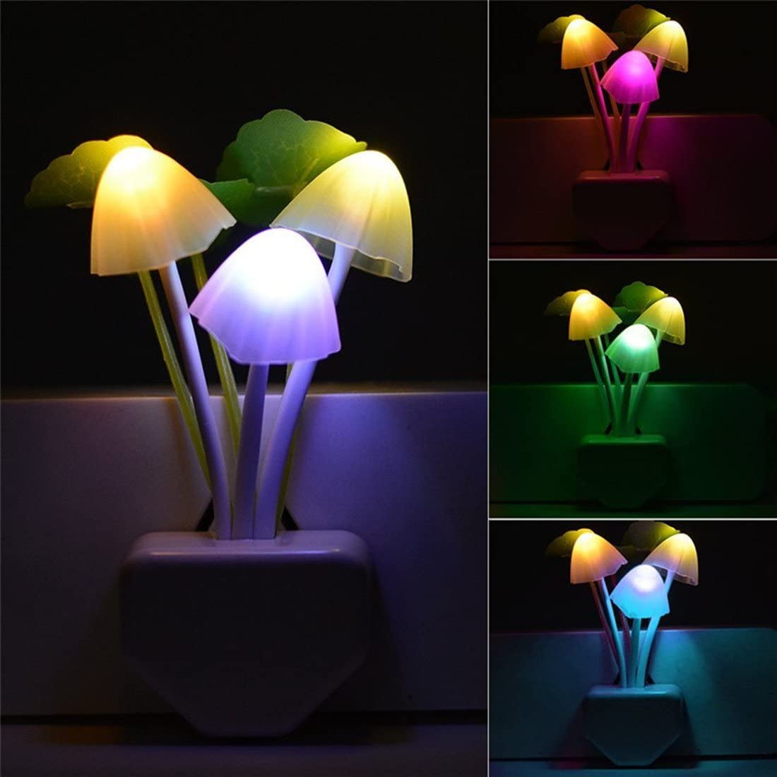 2-Pack Mushroom LED Night Lamps