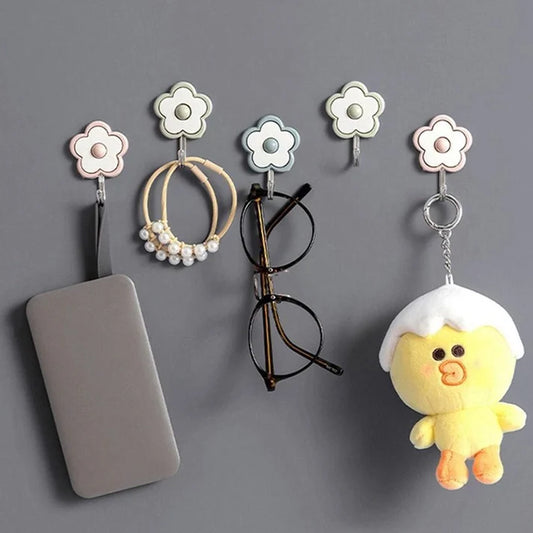 5-Piece Wall Hooks – Flower Shape