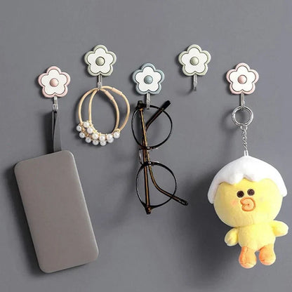 5-Piece Wall Hooks – Flower Shape