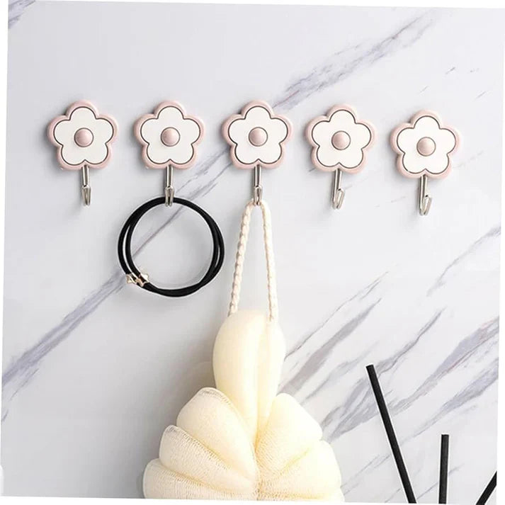 5-Piece Wall Hooks – Flower Shape