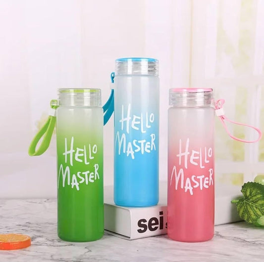 Gradient Colour Glass Water Bottle