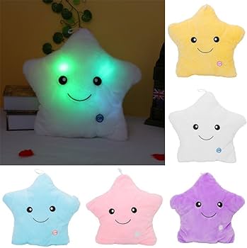 Twinkle LED Lights Star Throw Pillows