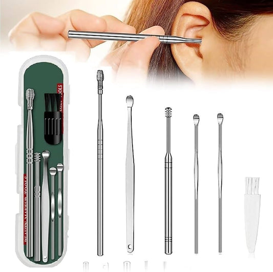 6Pcs Steel Ear Wax Cleaner Set