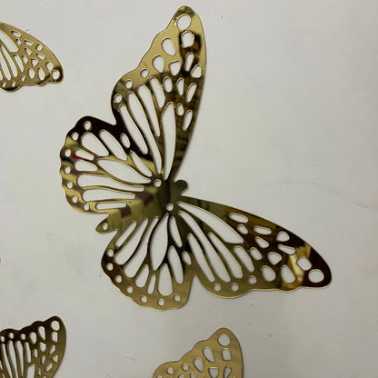 6 Pcs Golden Bloom Butterfly Set