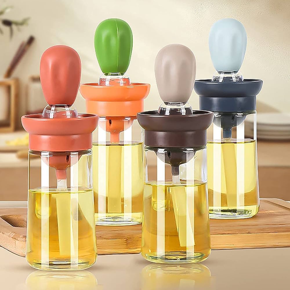 180ml 2-in-1 Glass Oil Dispenser with Brush