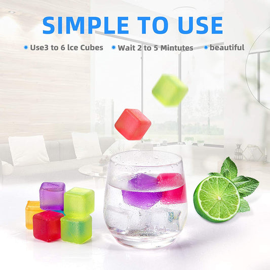 12 Pcs Reusable 3D Plastic Ice Cubes