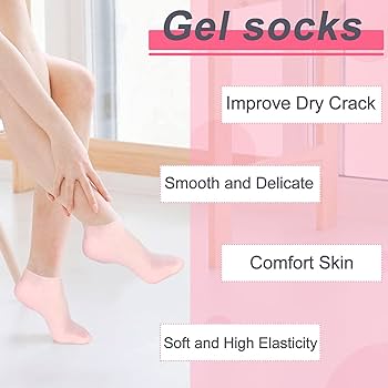 1 Pair Silicone Moisturizing Gel Heel Socks