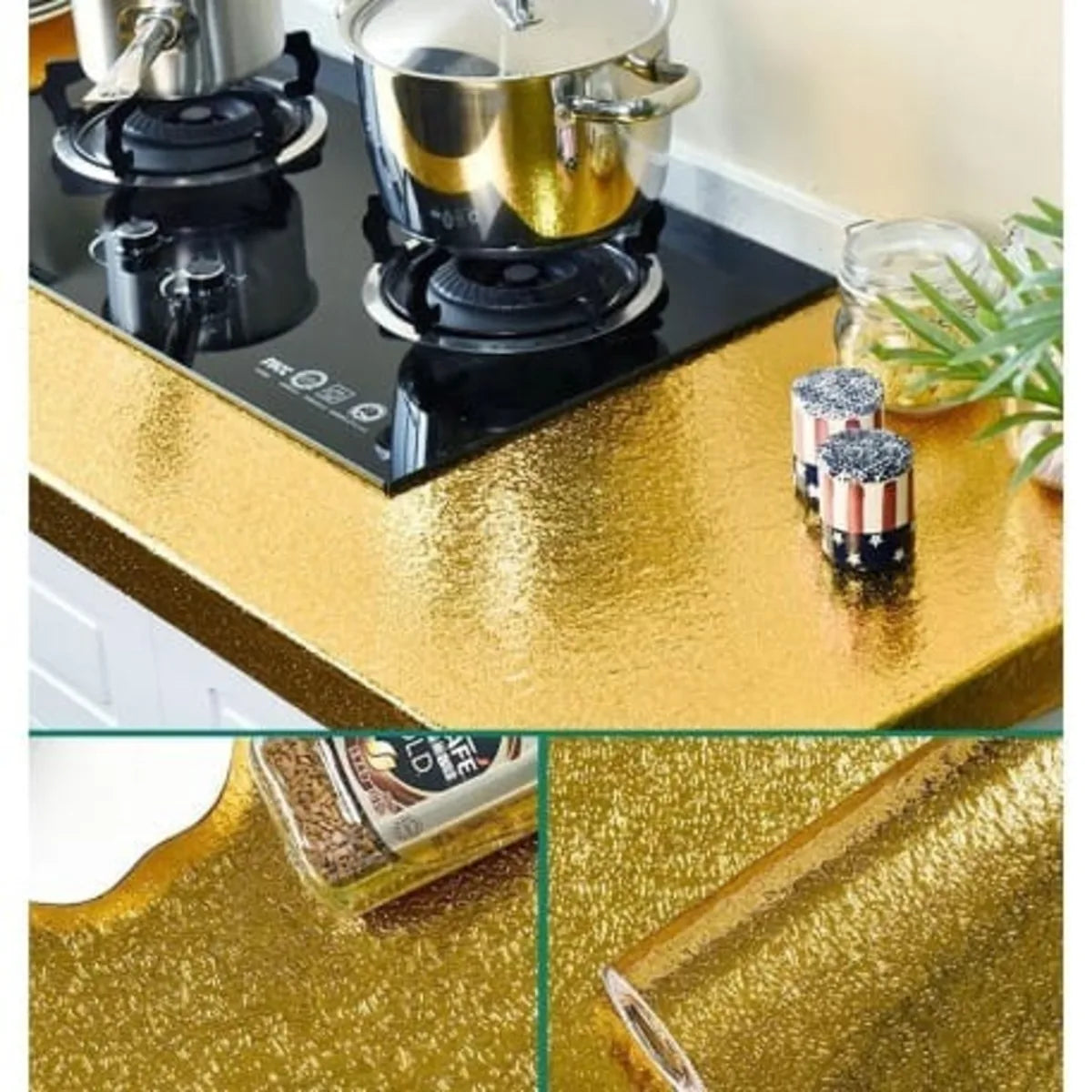 Golden Heatproof Adhesive Foil Sheet (60x200cm)