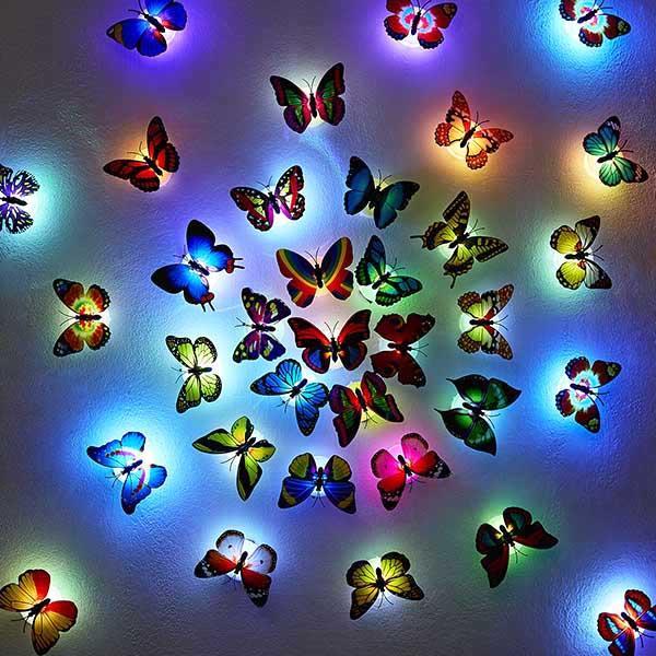 10-Pcs Butterfly LED Night Lights