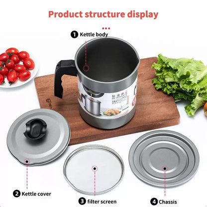 1.4L Stainless Steel Oil Filter Pot