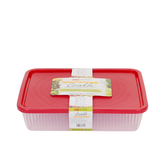 1 Pcs 1.65L Crinkle-Lid Plastic Box
