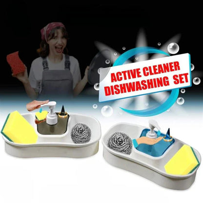 Refillable Soap Brush for Dishwashing & Sink Cleaning