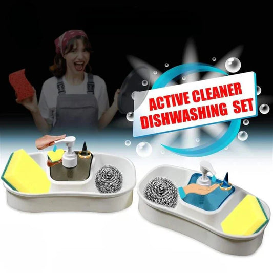 Refillable Soap Brush for Dishwashing & Sink Cleaning
