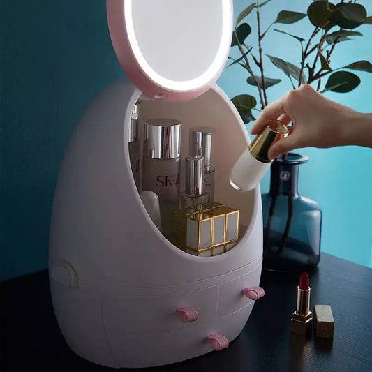 Compact Egg Shaped Beauty Case