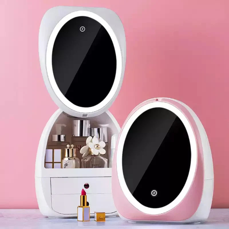 Compact Egg Shaped Beauty Case