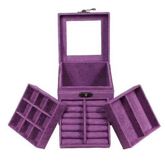 3-Tier Velvet Jewelry Box