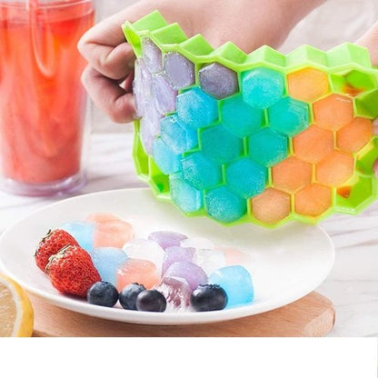 Stackable Honeycomb Ice Cube Tray With Lid