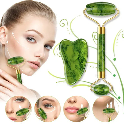 Jade Roller Set With Gua Sha – Skin Care