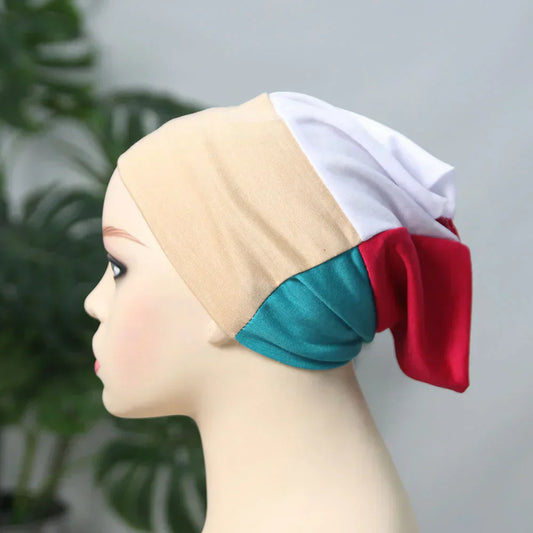 4 in 1 Muslim hijab cap(Random Colors)