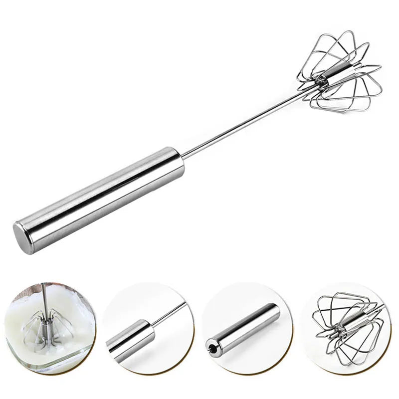 Hand-powered egg beater for effortless mixing and whipping