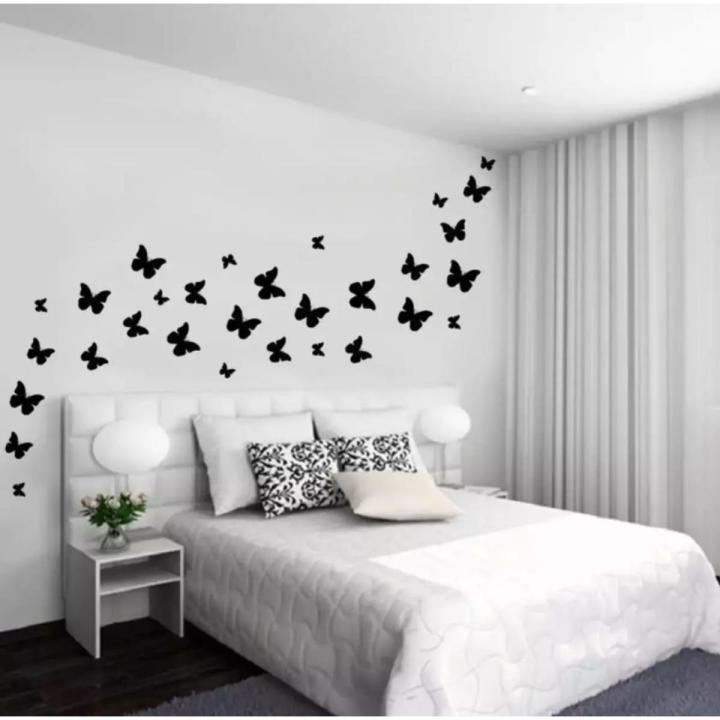 Set Of 30 Nature Inspired Wooden Butterfly Wall Art