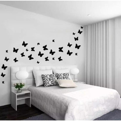 Set Of 30 Nature Inspired Wooden Butterfly Wall Art